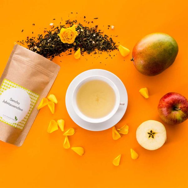 Aromatisierter Grüntee Sencha Jahrtausendtee
