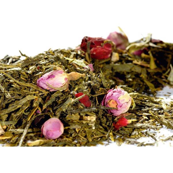 Aromatisierter Grüntee Sencha Rosengarten