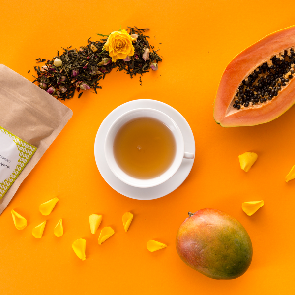 Aromatisierter Grüntee Sencha Tropengarten