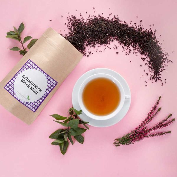 Aromatisierter Schwarztee Black Mint