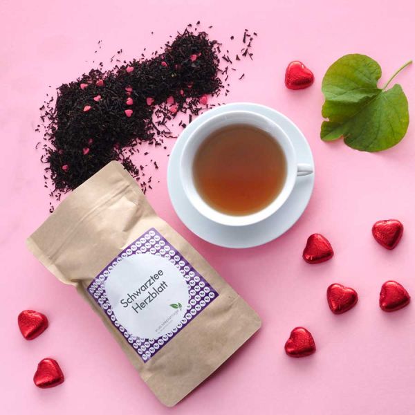 Aromatisierter Schwarztee Herzblatt