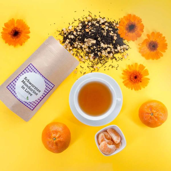 Aromatisierter Schwarztee Mandarine in Love