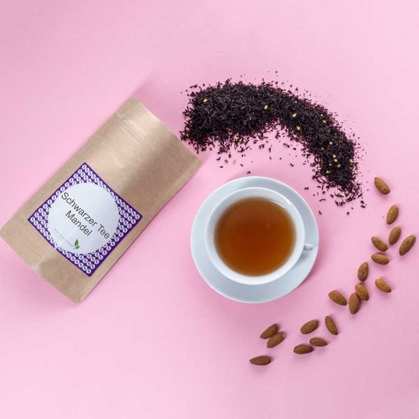 Aromatisierter Schwarztee Mandel