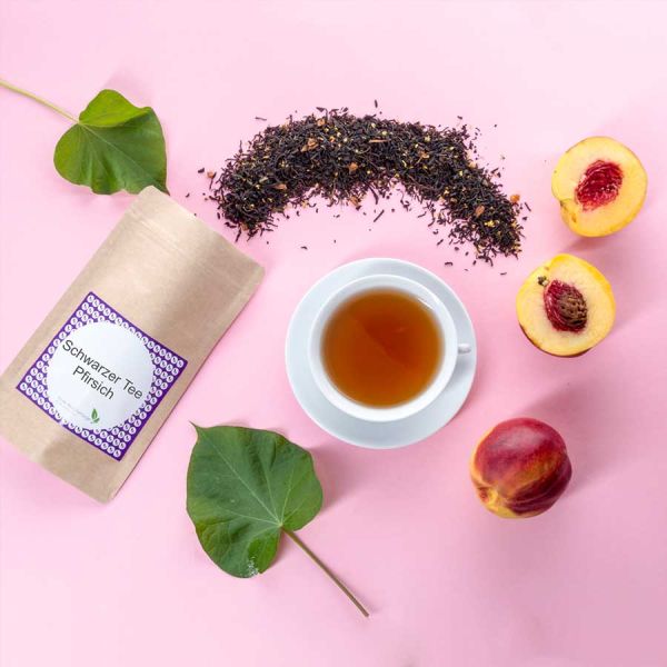 Aromatisierter Schwarztee Pfirsich