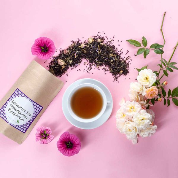 Aromatisierter Schwarztee Rosengarten Symphonie