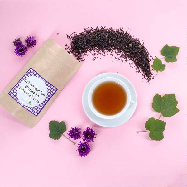 Aromatisierter Schwarztee Schwarze Johannisbeere