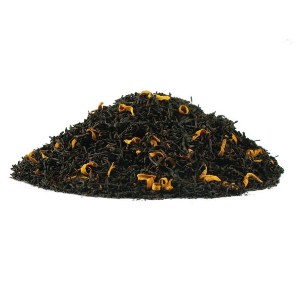 Aromatisierter Schwarztee Sweet Orange mit Blüten