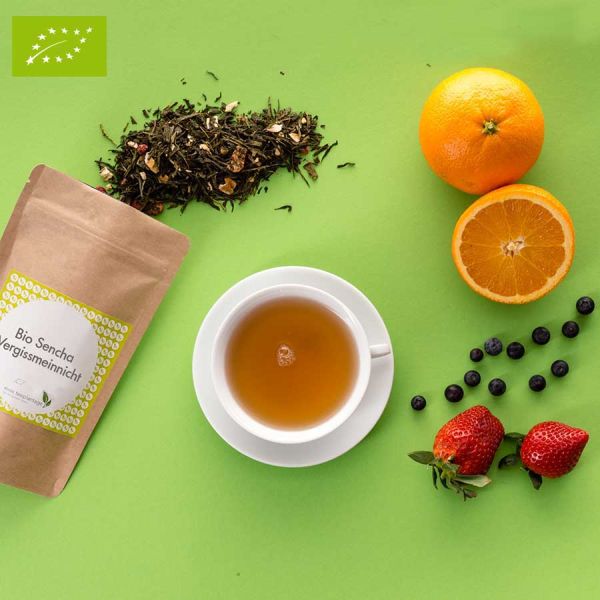 Aromatisierter Grüntee Sencha Vergissmeinnicht