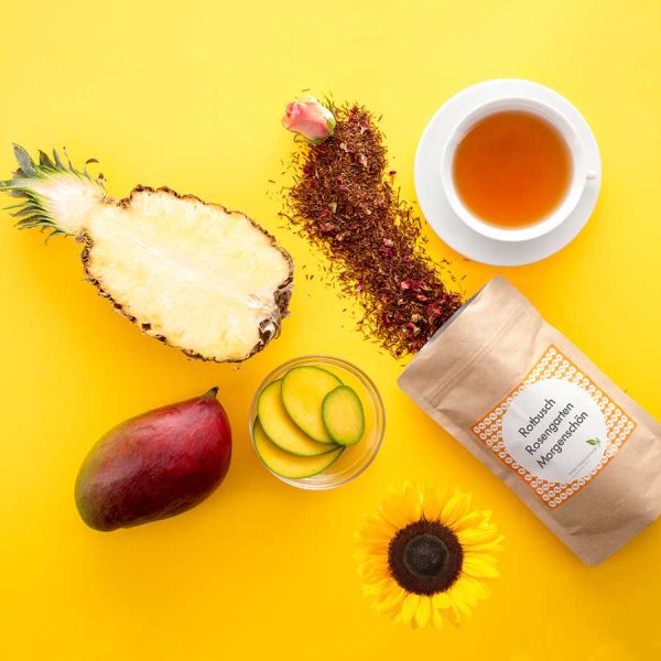 Probieren Sie den fruchtigen Rooibos mit exotischen Früchten!