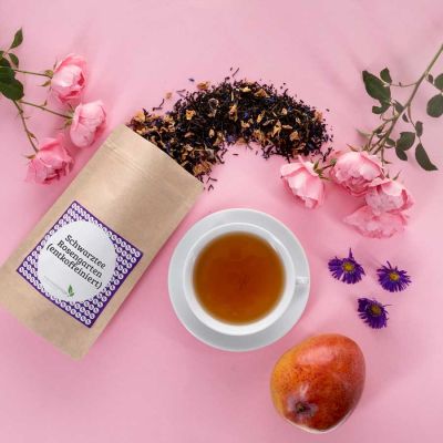 Schwarzer Tee Rosengarten entkoffeiniert